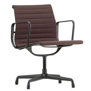 Vitra Aluminium Chair Black EA 108 Hopsak Bruin