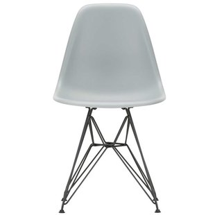 Vitra Eames DSR Stoel Zwart Gepoedercoat Onderstel Light Grey