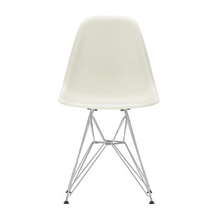 Vitra Eames DSR Stoel Verchroomd Onderstel Pebble