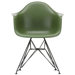 Vitra Eames DAR Stoel Zwart Gepoedercoat Onderstel Forest