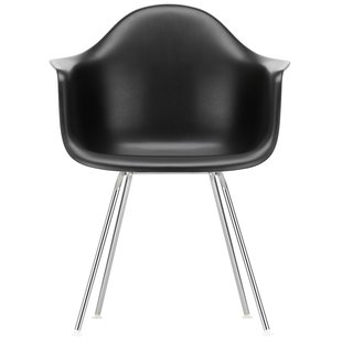 Vitra Eames DAX Stoel Verchroomd Onderstel Deep Black