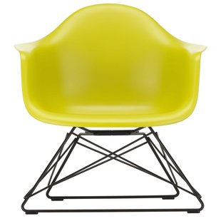 Vitra Eames LAR Loungestoel Zwart Onderstel Mustard