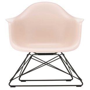 Vitra Eames LAR Loungestoel Zwart Onderstel Pale Rose