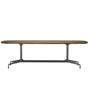 Vitra Eames Segmented Tafel 220 Poedercoat Deepblack Gerookt Eiken Vitra Eames Segmented Tafel 220 Poedercoat Deepblack Gerookt Eiken