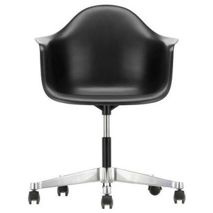 Vitra Eames PACC Stoel Draaibaar Met Wielen Diepzwart