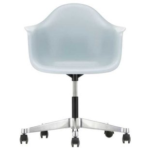 Vitra Eames PACC Stoel Draaibaar Met Wielen Ijsgrijs