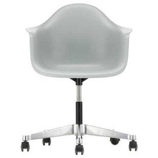 Vitra Eames PACC Stoel Draaibaar Met Wielen Helder Grijs