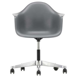 Vitra Eames PACC Stoel Draaibaar Met Wielen Granite Grey Vitra Eames PACC Stoel Draaibaar Met Wielen Granite Grey