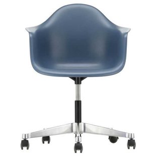 Vitra Eames PACC Stoel Draaibaar Met Wielen Zeeblauw
