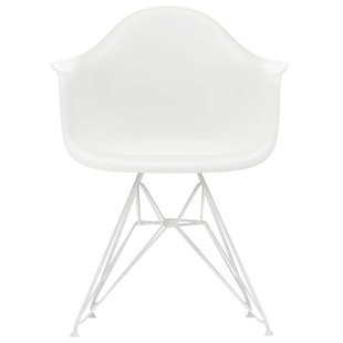 Vitra Eames DAR Stoel Wit Gepoedercoat Onderstel White Vitra Eames DAR Stoel Wit Gepoedercoat Onderstel White