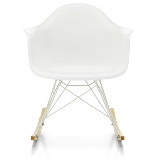 Vitra Eames RAR Schommelstoel Met Wit Gepoedercoat Onderstel White