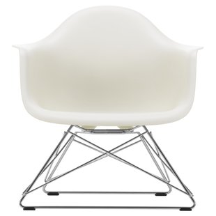 Vitra Eames LAR Loungestoel Verchroomd Onderstel Pebble