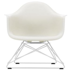 Vitra Eames LAR Loungestoel Wit Onderstel Pebble