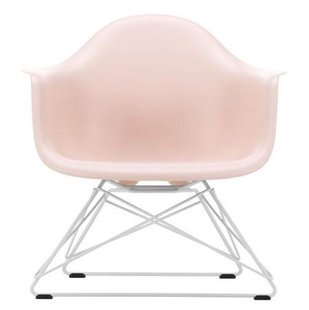 Vitra Eames LAR Loungestoel Wit Onderstel Pale Rose