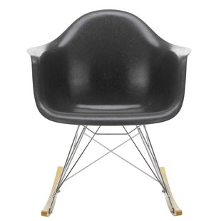 Vitra Eames RAR Fiberglass Schommelstoel Esdoorn Goud Elephant Hide Grey Vitra Eames RAR Fiberglass Schommelstoel Esdoorn Goud Elephant Hide Grey