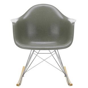 Vitra Eames RAR Fiberglass Schommelstoel Esdoorn Goud Raw Umber