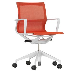 Vitra Physix Bureaustoel Soft Grey Onderstel Trioknit Brick