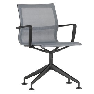 Vitra Physix Vergaderstoel Zwart Frame Trioknit Pebble Grey