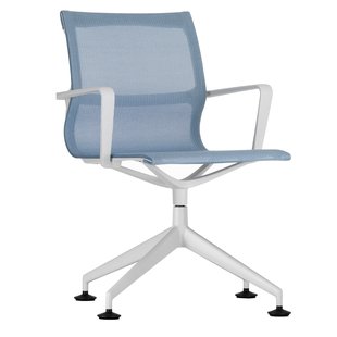 Vitra Physix Vergaderstoel Wit Frame Trioknit Ice Grey