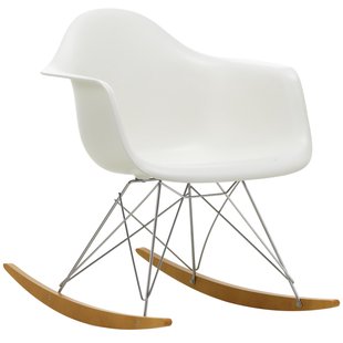 Vitra Eames RAR Schommelstoel Esdoorn Chroom White