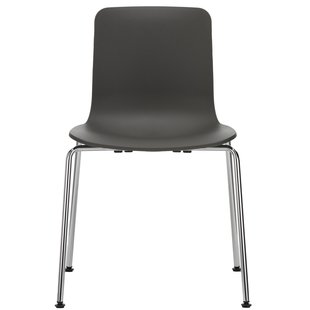 Vitra HAL RE Stoel Verchroomd Onderstel Basalt