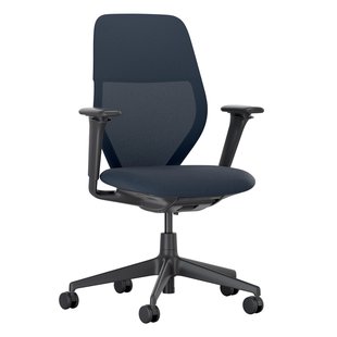 Vitra ACX Mesh 3D Bureaustoel Zwart Onderstel Dark Blue