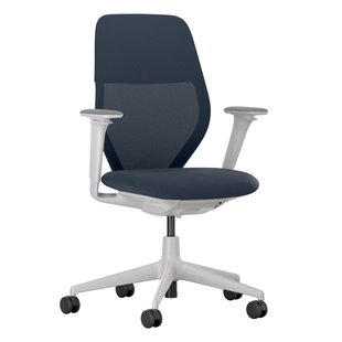Vitra ACX Mesh 3D Bureaustoel Grijs Onderstel Dark Blue Vitra ACX Mesh 3D Bureaustoel Grijs Onderstel Dark Blue