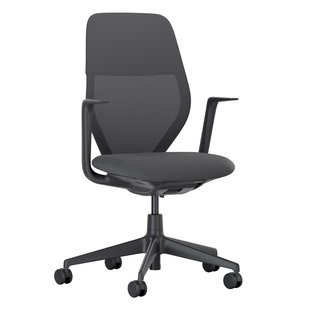 Vitra ACX Mesh Fixed Bureaustoel Zwart Onderstel Carbon Vitra ACX Mesh Fixed Bureaustoel Zwart Onderstel Carbon