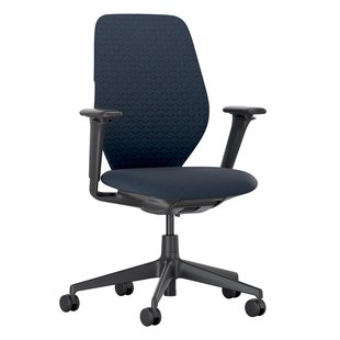 Vitra ACX Soft 3D Bureaustoel Zwart Onderstel Dark Blue