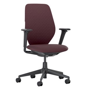 Vitra ACX Soft 3D Bureaustoel Zwart Onderstel Dark Red