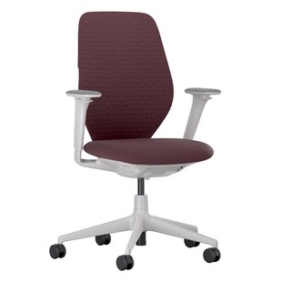 Vitra ACX Soft 3D Bureaustoel Grijs Onderstel Dark Red