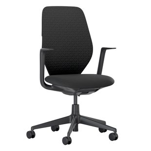 Vitra ACX Soft Fixed Bureaustoel Zwart Onderstel Nero Vitra ACX Soft Fixed Bureaustoel Zwart Onderstel Nero