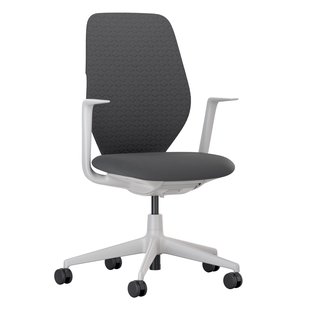 Vitra ACX Soft Fixed Bureaustoel Grijs Onderstel Carbon