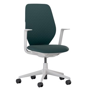 Vitra ACX Soft Fixed Bureaustoel Grijs Onderstel Pine Green