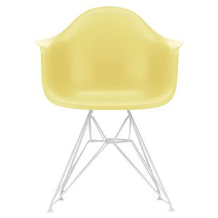 Vitra Eames DAR Stoel Wit Gepoedercoat Onderstel Citron
