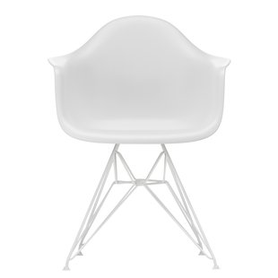 Vitra Eames DAR Stoel Wit Gepoedercoat Onderstel Cotton White
