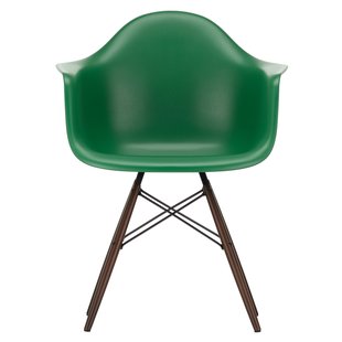 Vitra Eames DAW Stoel Donker Esdoorn Onderstel Emerald