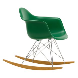 Vitra Eames RAR Schommelstoel Esdoorn Chroom Emerald