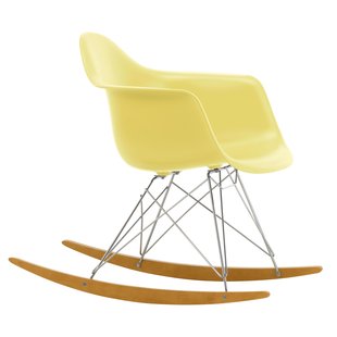 Vitra Eames RAR Schommelstoel Esdoorn Chroom Citron