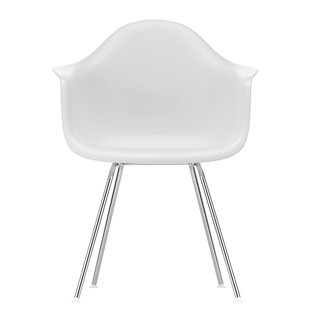 Vitra Eames DAX Stoel Verchroomd Onderstel Cotton White