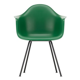 Vitra Eames DAX Stoel Zwart Gepoedercoat Onderstel Emerald