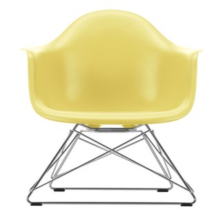 Vitra Eames LAR Loungestoel Verchroomd Onderstel Citron