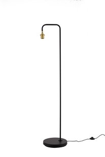 Artdelight Djano - vloerlamp - 30 x 23 x 150cm - zwart met goud