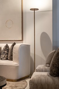 Artdelight Novara - vloerlamp - uplighter - Ø 24 x 180 cm - 18W dimbare LED incl. - brons