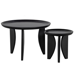 Vtwonen High Heels Bijzettafel Set Van 2 Zwart Vtwonen High Heels Bijzettafel Set Van 2 Zwart
