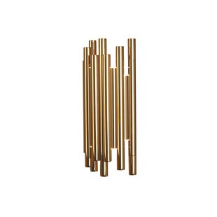 Maxlight Organic - wandverlichting - 19 x 10 x 43 cm - 8 x 1W LED incl. - goud