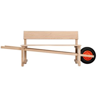 Weltevree Wheelbench Tuinbank Kruiwagenbank Eiken