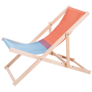 Weltevree Beach Chair Hout Tuinstoel Rood/blauw