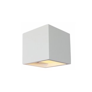 Artdelight Plaster - overschilderbare wandverlichting - 11,5 x 11,5 x 11,5 cm - wit