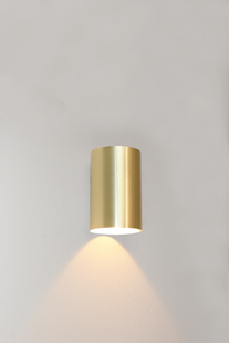 Artdelight Brody - wandlamp - Ø 7,2 x 11 cm - 4W LED incl. - IP54 -  geborsteld goud